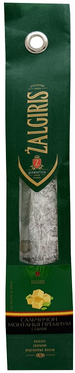 Колбаса сыровяленая Жальгирис Сальчичон Монтанья Премиум с сыром 110г