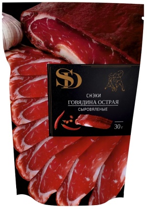 Снеки сыровяленные Говядина Острая Сытный Дом 30г