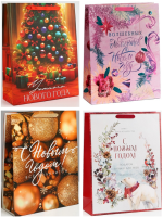 Пакет подарочный Новый Год  40х31х11,5 см