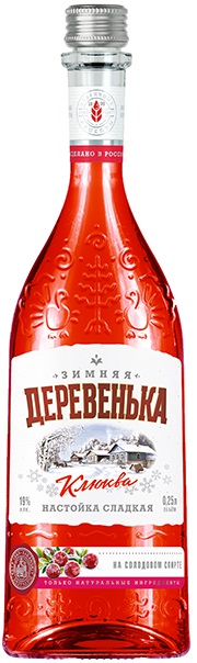 Настойка сладкая Зимняя Деревенька Клюква 0,5л