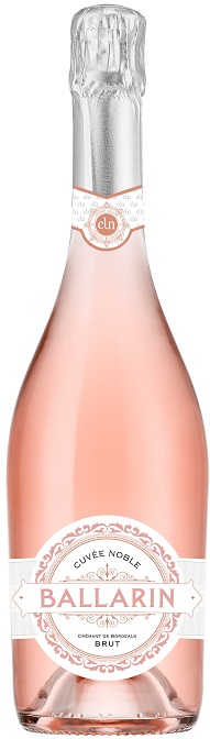 Игристое вино Креман Балларин Де Бордо Кюве Нобл розовое брют 0,75л
