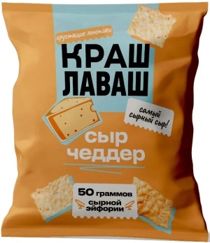 Чипсы из лаваша Краш Лаваш Сыр Чеддер 50г