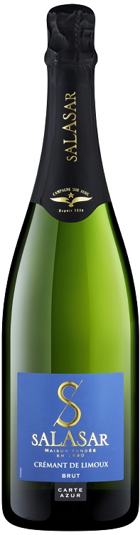 Игристое вино Креман де Лиму Салазар Карт Азур белое брют 0,75л