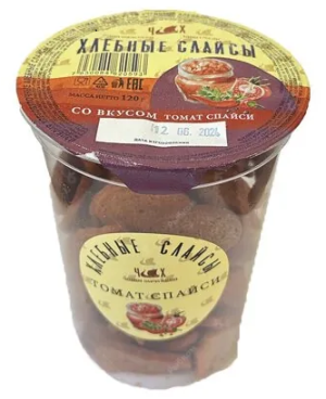 Сухарики Хлебные Слайсы Томат Спайси 120г