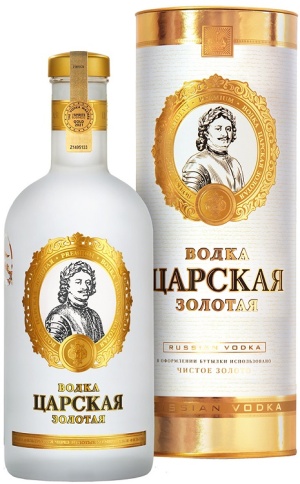 Водка Царская Золотая 0,7л п/у Туба