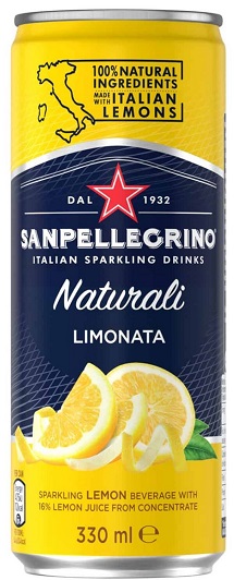 Напиток б/алк. газ. Сан Пеллегрино Натурали с соком лимона 0,33 ж/б