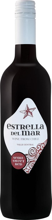 Вино Эстрелья дель Мар Центральная Долина красное полусладкое 0,75л