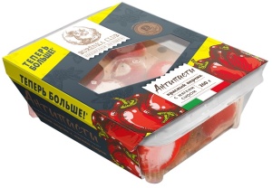 Красный перчик фаршированный BURЁNKA CLUB с мягким сыром в масле 260г Красный перчик фаршированный BURЁNKA CLUB с мягким сыром в масле 260г