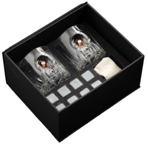 Набор Непробиваемый Лучшему Стакан для виски 200 мл 2 шт + камни для виски 8шт