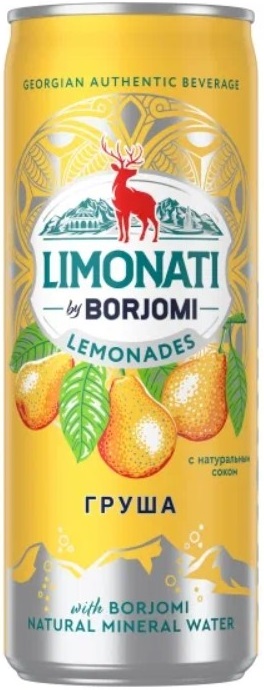 Напиток б/алк. газ. Боржоми Лимонад Груша 0,33л ж/б