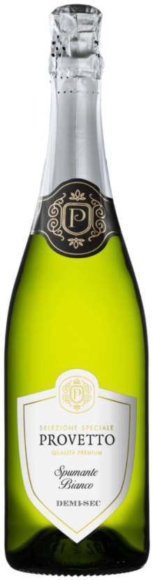 Игристое вино Проветто Спуманте Бьянко белое полусладкое 0,75л
