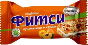 Конфета Акконд Фитси мультизлаки и курага 22г