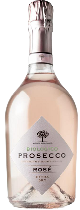 Игристое вино Просекко Мондо Биолоджико Розе Миллезимато розовое брют 0,75л 