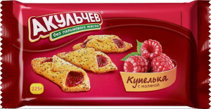 Печенье Акульчев Купелька с малиной 225г