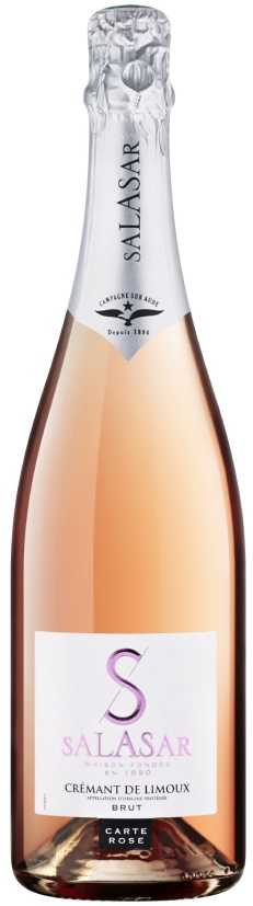 Игристое вино Креман де Лиму Салазар Карт Розе розовое брют 0,75л