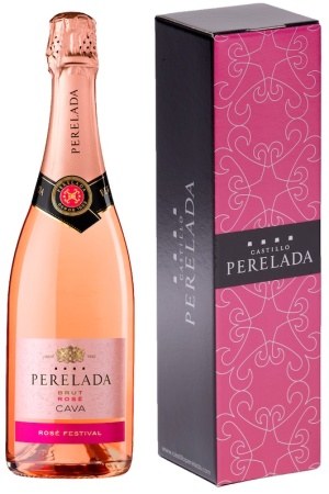 Игристое вино Кава Перелада Брют Росада розовое брют 0,75л п/у