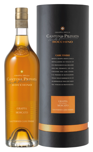 Водка виноградная Граппа Кантина Привата Боккино Москато Сотерн Каск Финиш 0,7л п/у