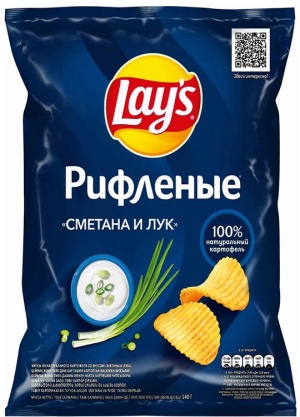 Чипсы Лейз Рифл Сметана Лук 140г