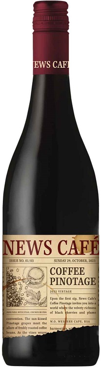 Вино Ньюс Кафе Кофе Пинотаж красное полусухое 0,75л