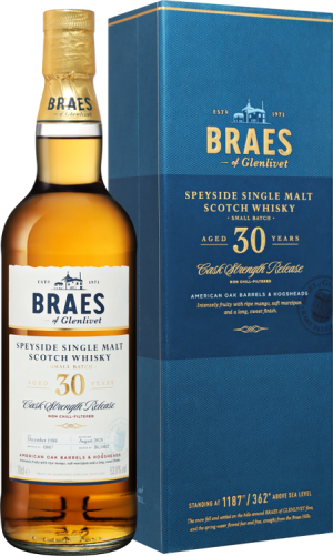 Виски Брэйз оф Гленливет Солодовый 27 лет 0,7л п/у