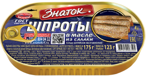 Шпроты Знаток 175г ж/б ключ