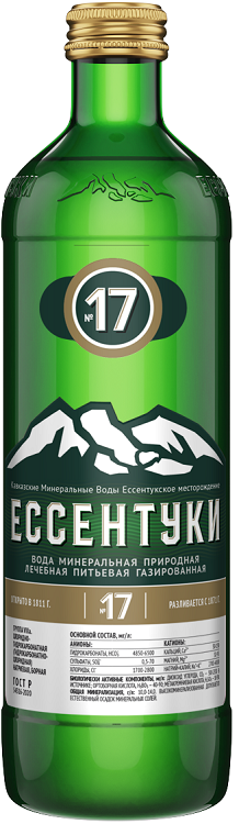 Минеральная вода Ессентуки №17 газ. 0,45л ст.