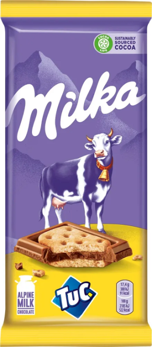 Шоколад Молочный Милка Тук с соленым крекером 87г