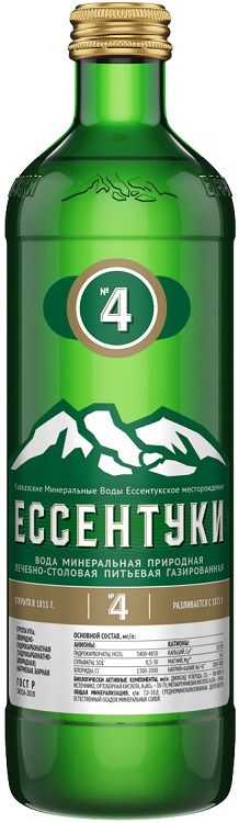 Минеральная вода Ессентуки №4 газ. 0,45л ст.