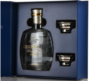 Набор Водка Чингис Хан 0,7л п/у + 2 пиалы