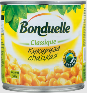 Кукуруза Бондюэль сладкая 340г