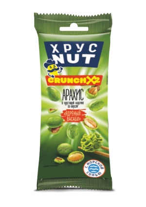 Арахис в хрустящей корочке Хруст NUT Васаби 50г Арахис в хрустящей корочке Хруст NUT Васаби 50г