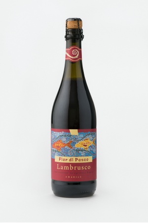 Игристое вино Ламбруско делль Эмилия Фьор ди Песко красное полусладкое 0,75л