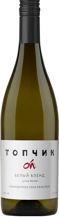 Вино Топчик Ой Белый Бленд белое сухое 0,75л