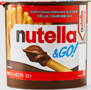 Набор Нутелла Гоу из хлебных палочек и ореховой пасты с добавлением какао 52г