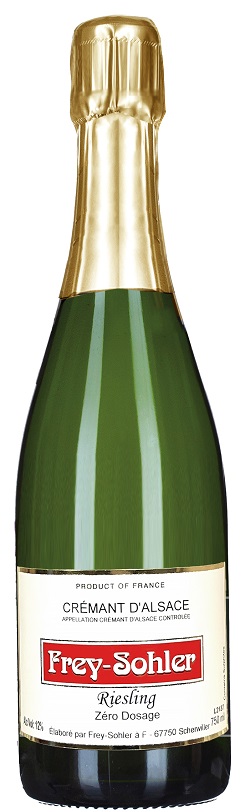 Игристое вино Креман Фрей Золер Д Эльзас Рислинг Зеро Дозаж белое брют 0,75л