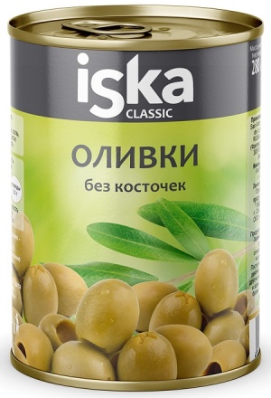 Купить Оливки зеленые ISKA 300мл без косточки в Санкт-Петербурге
