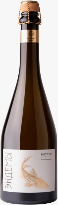 Игристое вино Эндемы Рислинг белое брют 0,75л