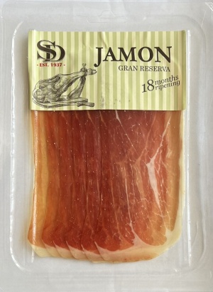 Свинина сыровяленая Хамон Гран Резерва Сытный Дом нарезка 50г