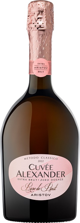 Игристое вино Аристов Кюве Александр Розе де Пино розовое экстра брют 0,75л