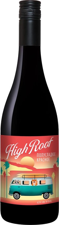 Вино Хай Руф красное полусладкое 0,75л
