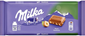 Шоколад Молочный Милка с кусочками лесного ореха 90г