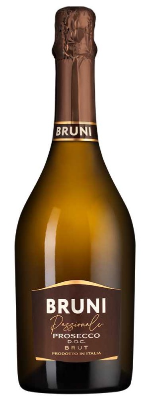 Игристое вино Просекко Бруни белое брют 0,75л