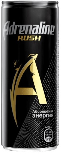 Напиток энергетический б/алк. газ. Адреналин Раш 0,25л ж/б