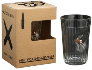 Стакан Непробиваемый Крафт с пулей 250мл