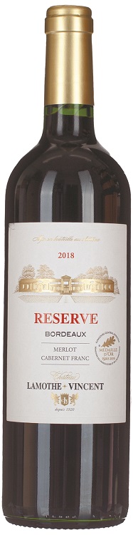 Вино Бордо Шато Ламот Вансан Резерв Мерло Каберне Фран красное сухое 0,75л