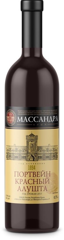 Купить Вино ликерное Портвейн Алушта Массандра красное сладкое 0,75л в ...
