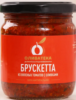 Брускетта Оливатека из вяленых томатов с артишоками 195г