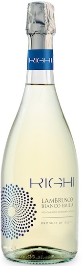 Игристое вино Ламбруско дель Эмилия Риги Бьянко белое полусладкое 0,75л
