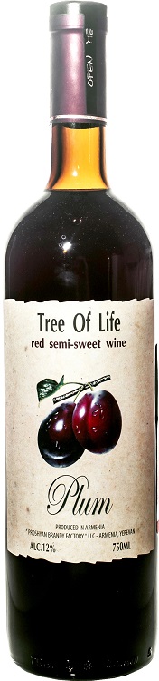 Плодовая алкогольная продукция Дерево Жизни Слива полусладкая 0,75л