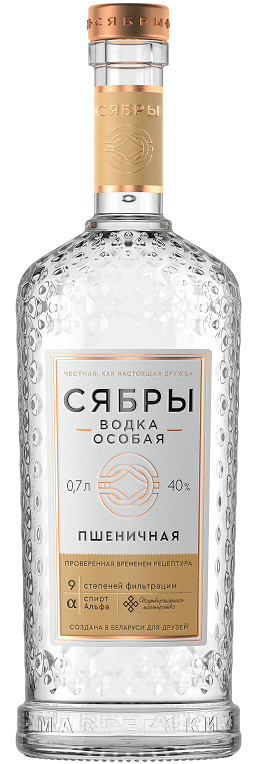 Водка Сябры Пшеничная 0,7л